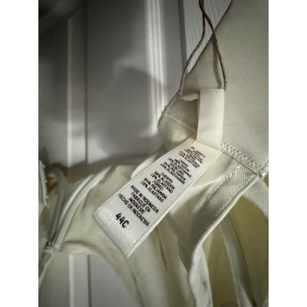 SKIMS Cotton Jersey Underwire Bra T-Shirt‎ Everyday Support Bone 44C - Picture 3 of 7
